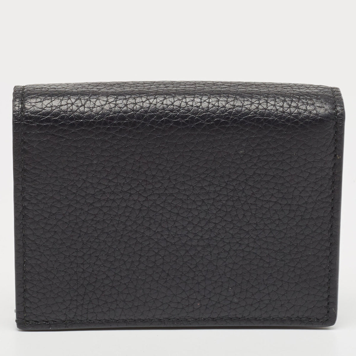 GUCCI Black Leather Bee Blind for Love Card Case