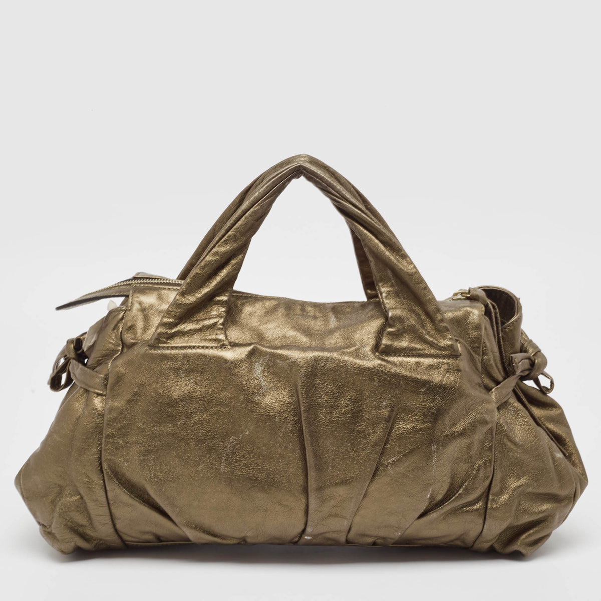 GUCCI Olive Green Leather Hysteria Tote