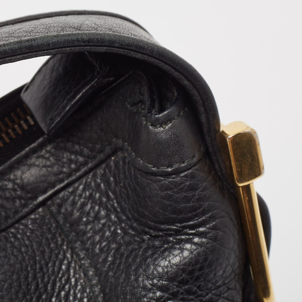 GUCCI Black Leather 1973 Hobo