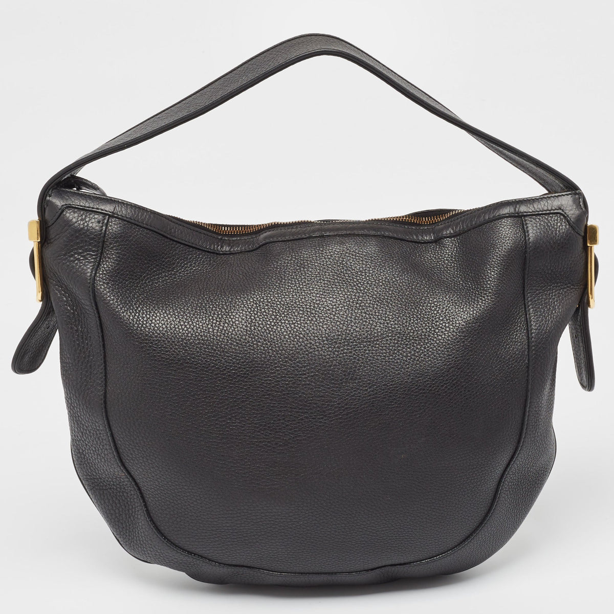 GUCCI Black Leather 1973 Hobo