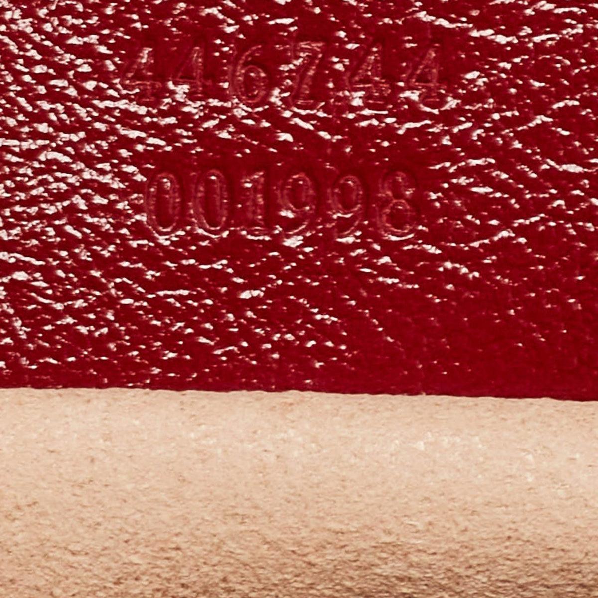 GUCCI Beige/Red Diagonal Canvas and Leather Mini GG Marmont Bag