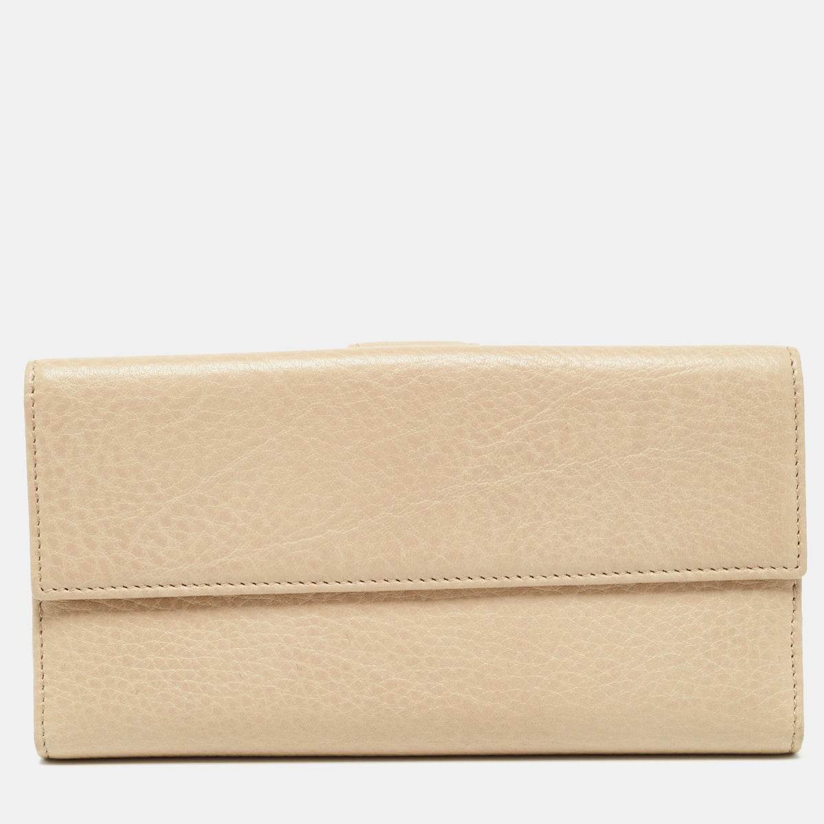 GUCCI Beige Leather Interlocking G Wallet