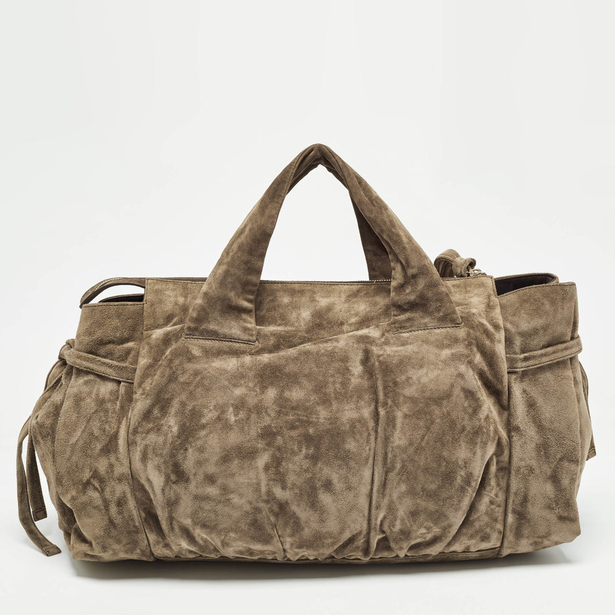 GUCCI Olive Green Suede Hysteria Tote