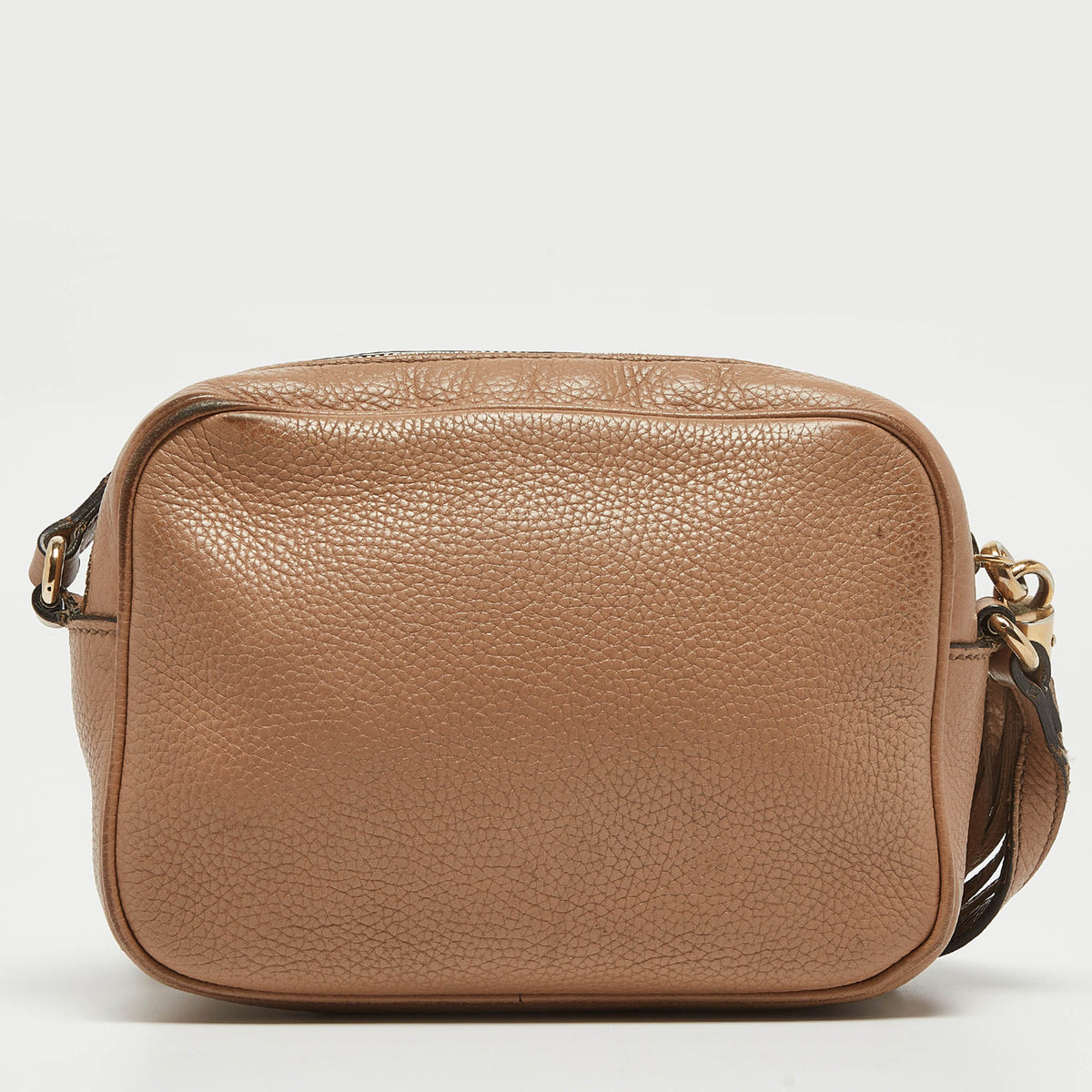 GUCCI Beige Leather Small Soho Disco Crossbody Bag