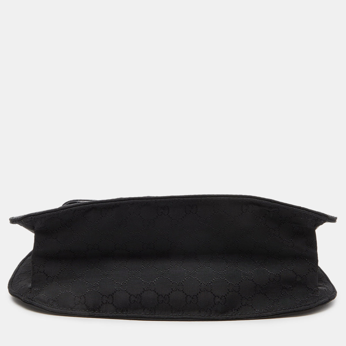 GUCCI Black Micro ssima Nylon and Leather Pochette