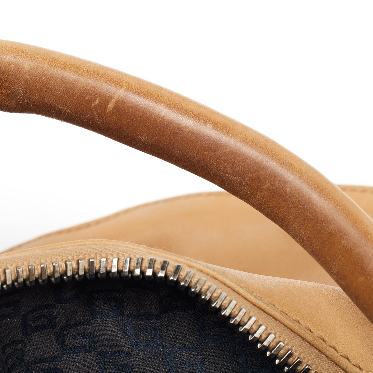 GUCCI Beige Leather Zip Hobo