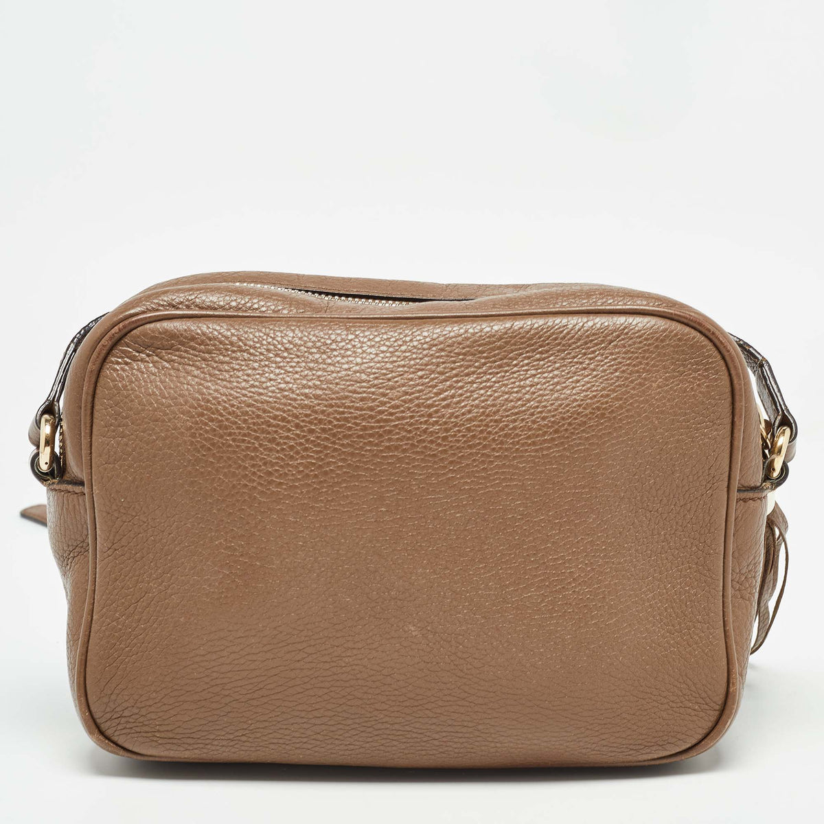 GUCCI Brown Leather Small Soho Disco Crossbody Bag