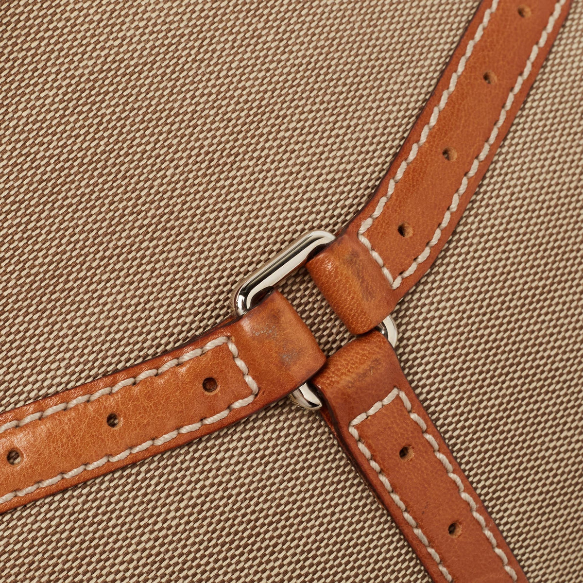 GUCCI Tricolor Canvas and Leather GG Reins Hobo