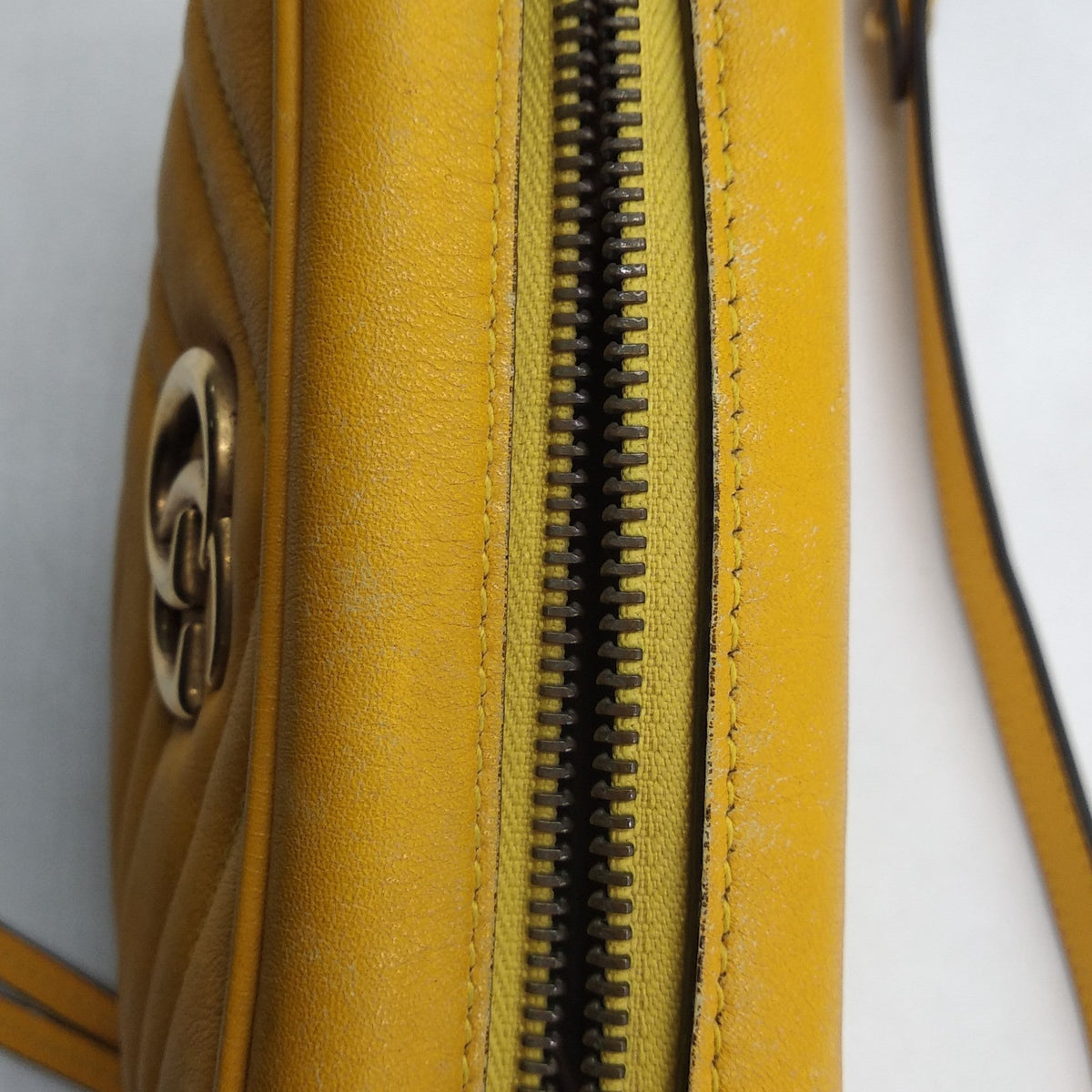 Mini GG Marmont Matelasse Camera Bag Yellow