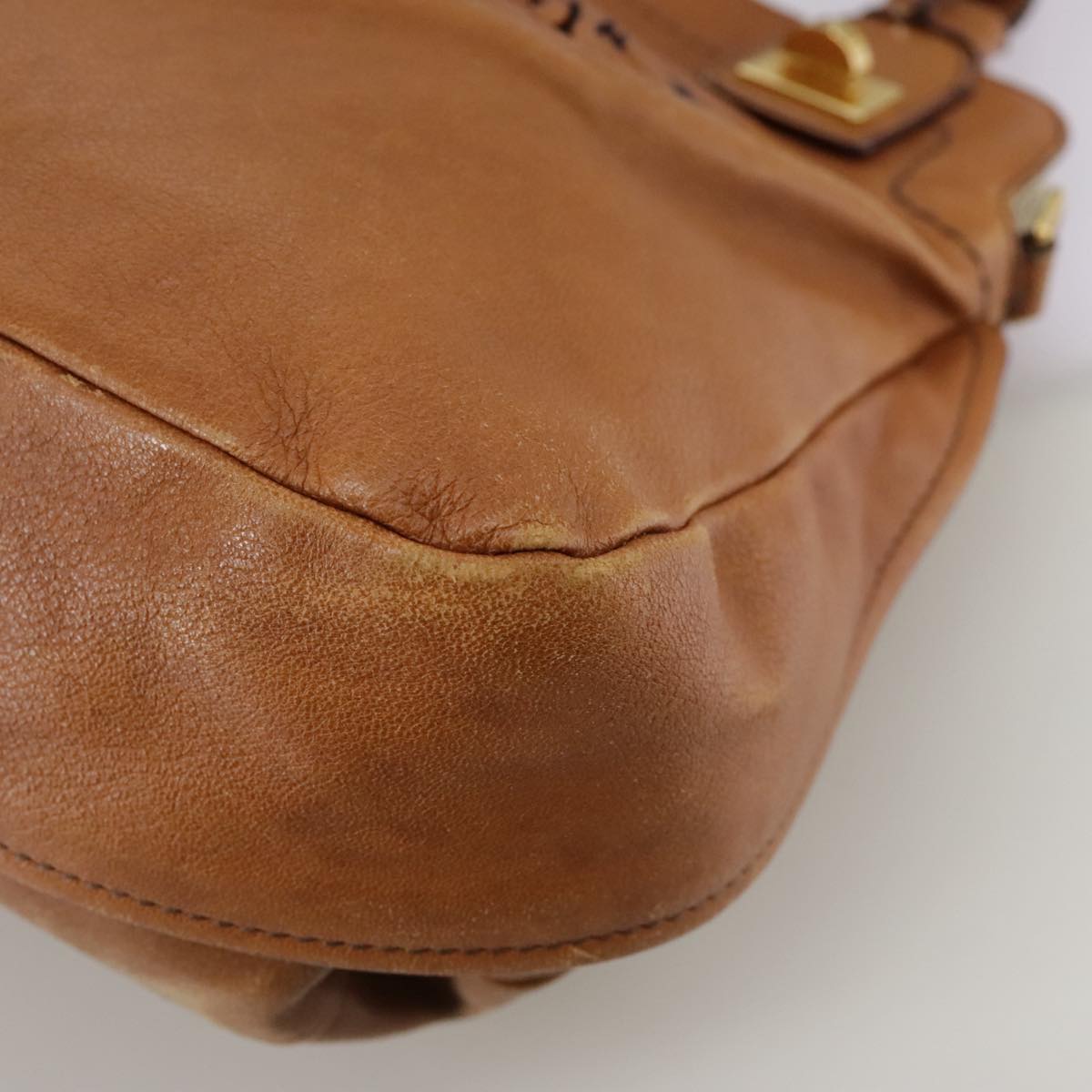 Chloe Margaret Hand Bag Leather 2way Brown Gold mr897
