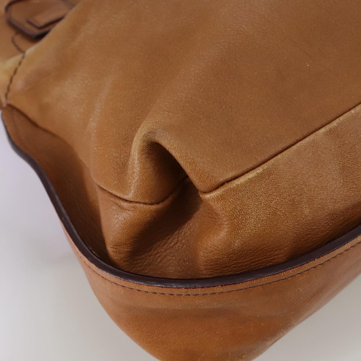Chloe Margaret Hand Bag Leather 2way Brown Gold mr897