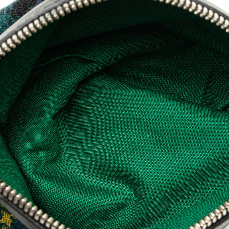 balenciaga Wool Leather Navy Cabas S Tote Bag
