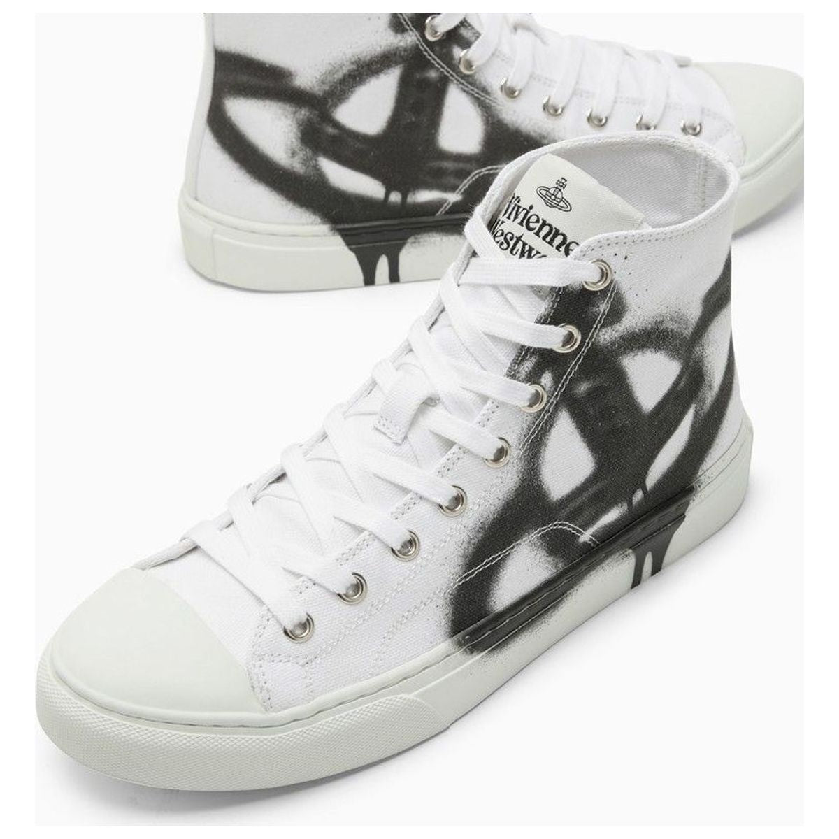 BLACK/WHITE COTTON CANVAS TRAINER