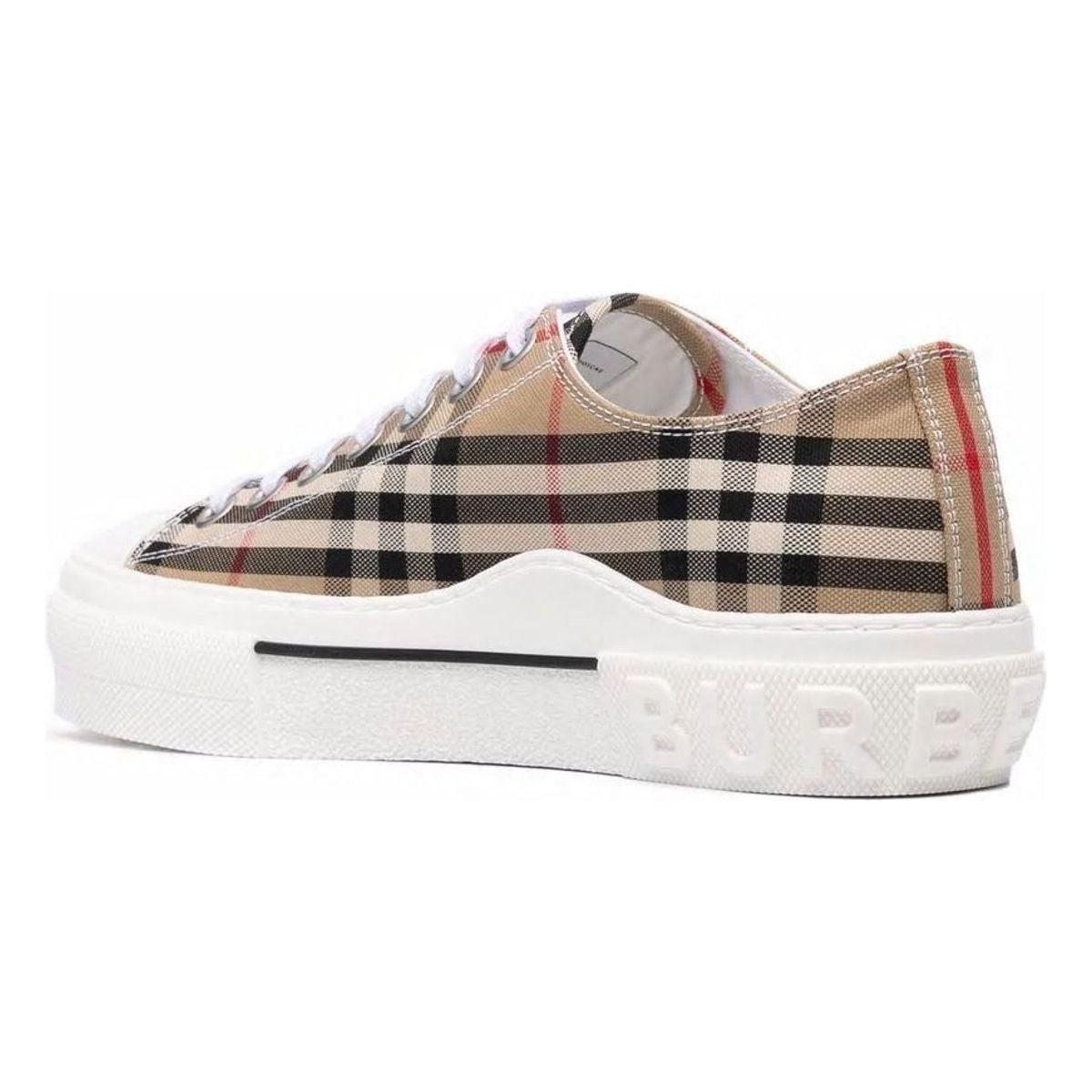 CHECKED MOTIF CANVAS SNEAKERS
