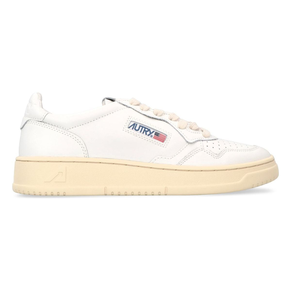 WHITE LEATHER MEDALIST SNEAKERS