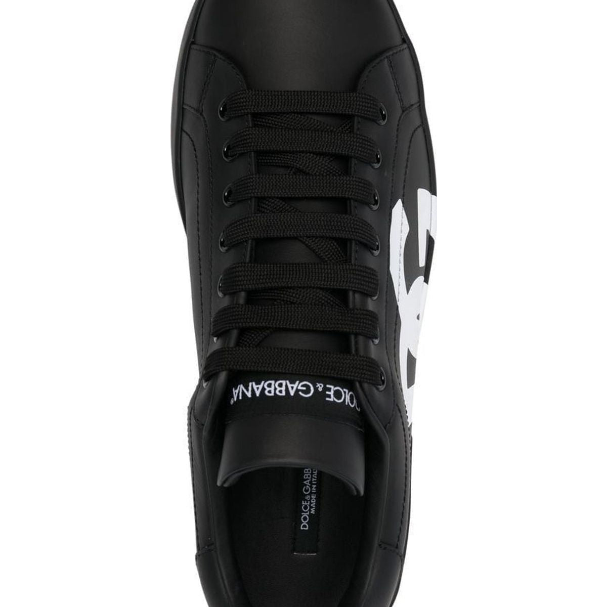 LEATHER PORTOFINO SNEAKERS WITH DG LOGO
