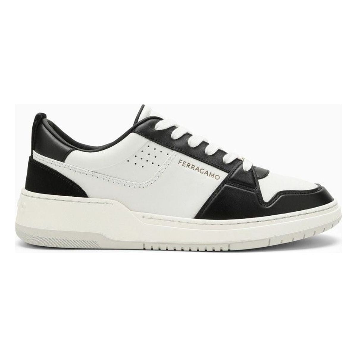 LOW BLACK/WHITE LEATHER TRAINER