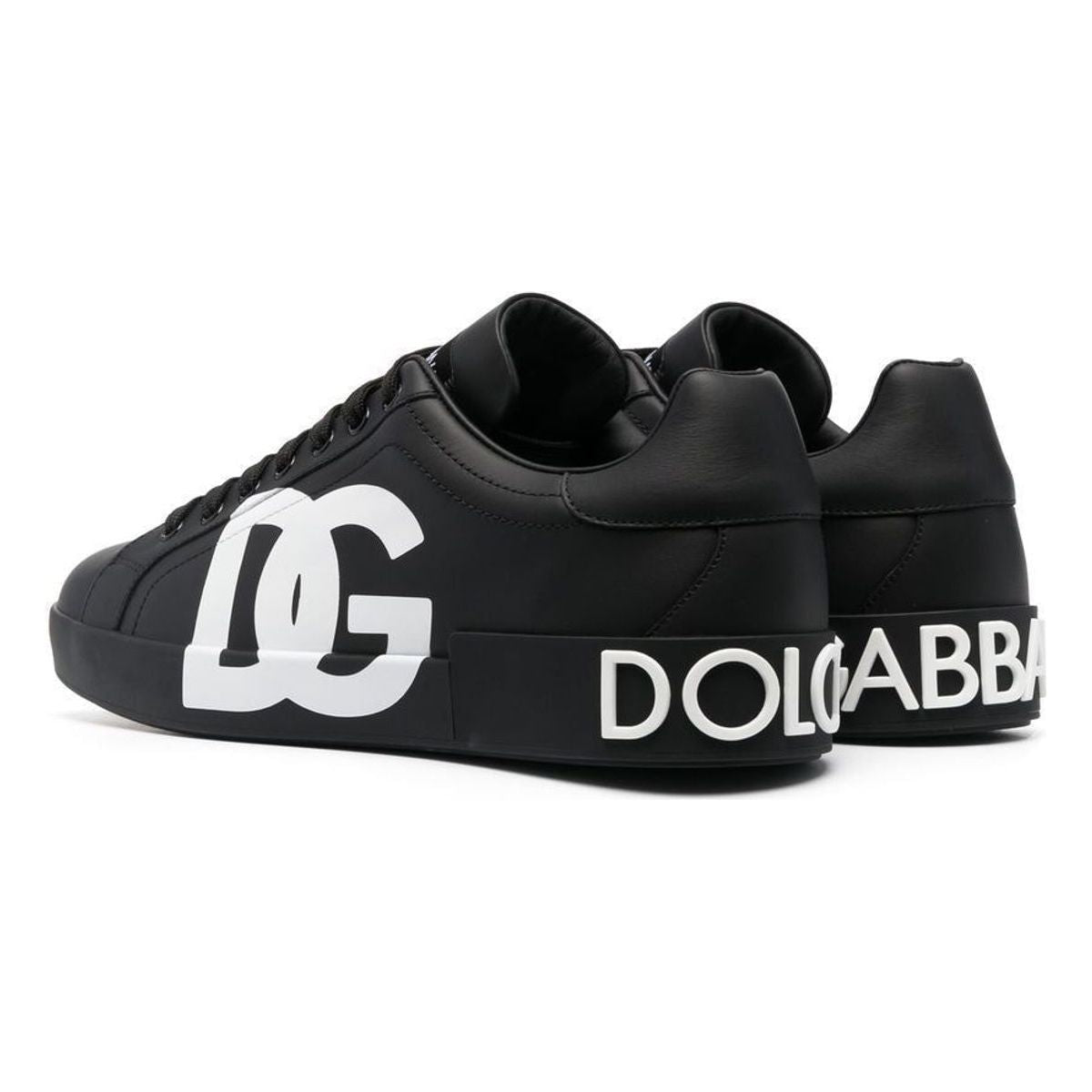 LEATHER PORTOFINO SNEAKERS WITH DG LOGO
