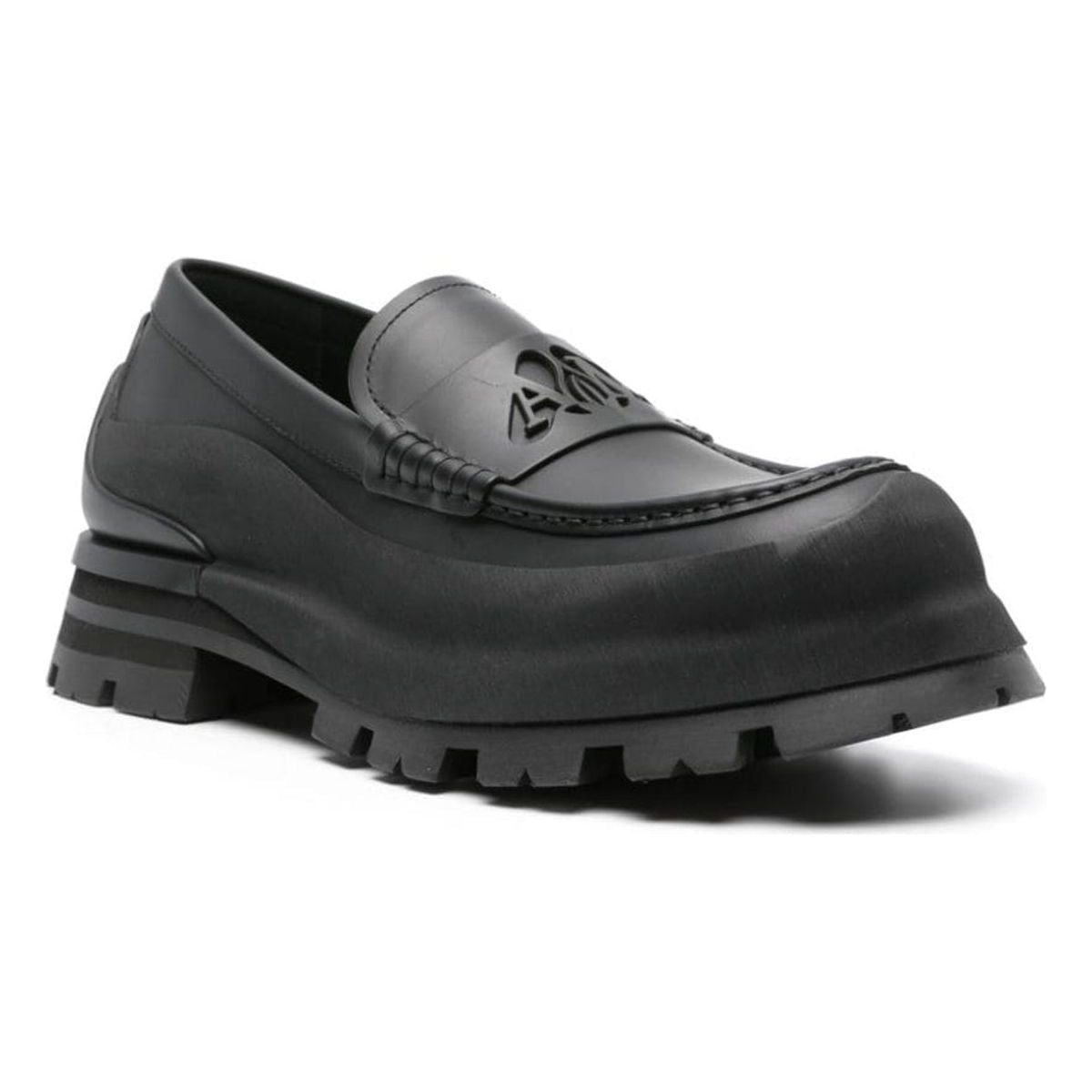 SEAL LOGO LEATHER LOAFERS