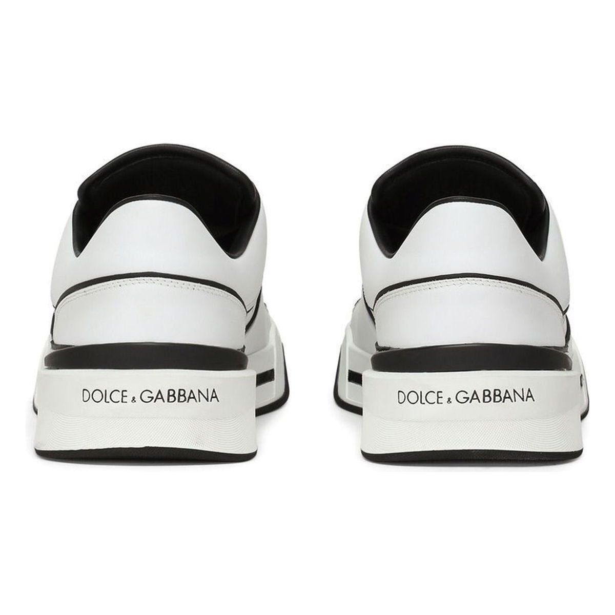 NEW ROMA WHITE/BLACK LEATHER LOW SNEAKER