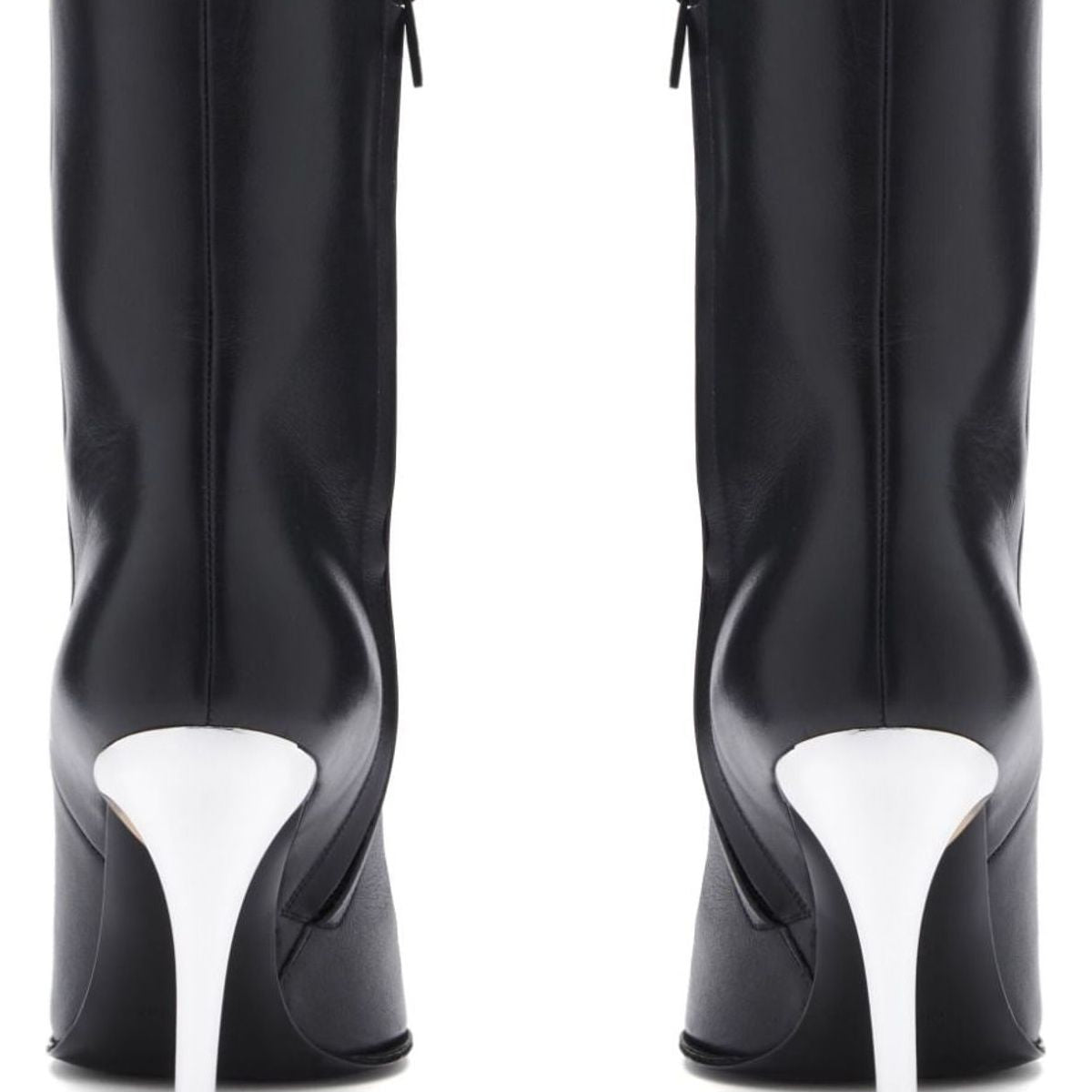 LEATHER HEEL ANKLE BOOTS