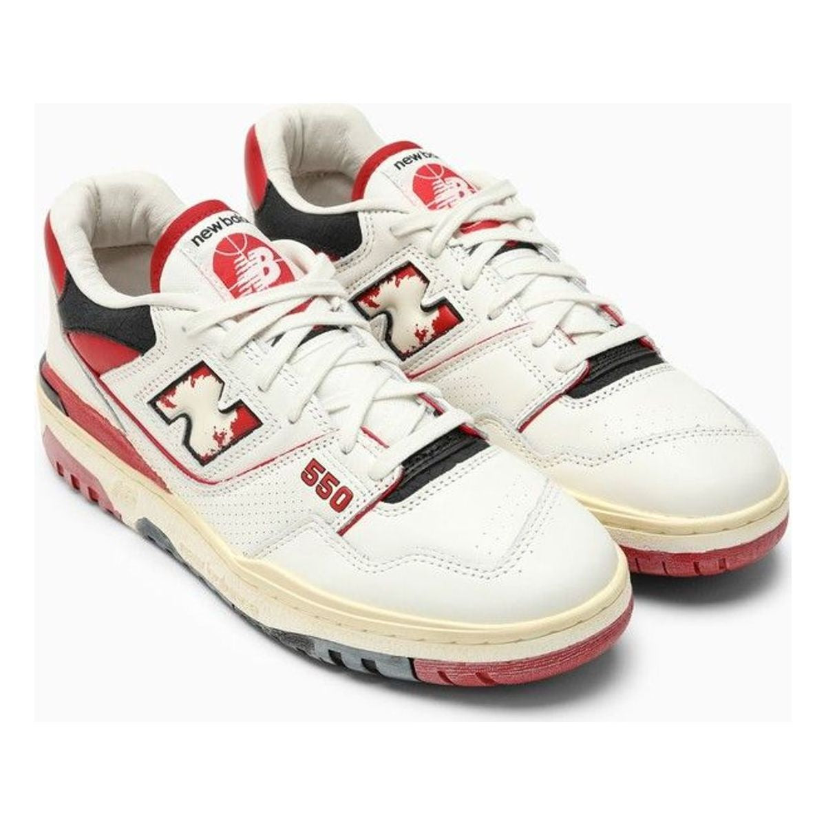 LOW 550 WHITE/VINTAGE RED SNEAKERS