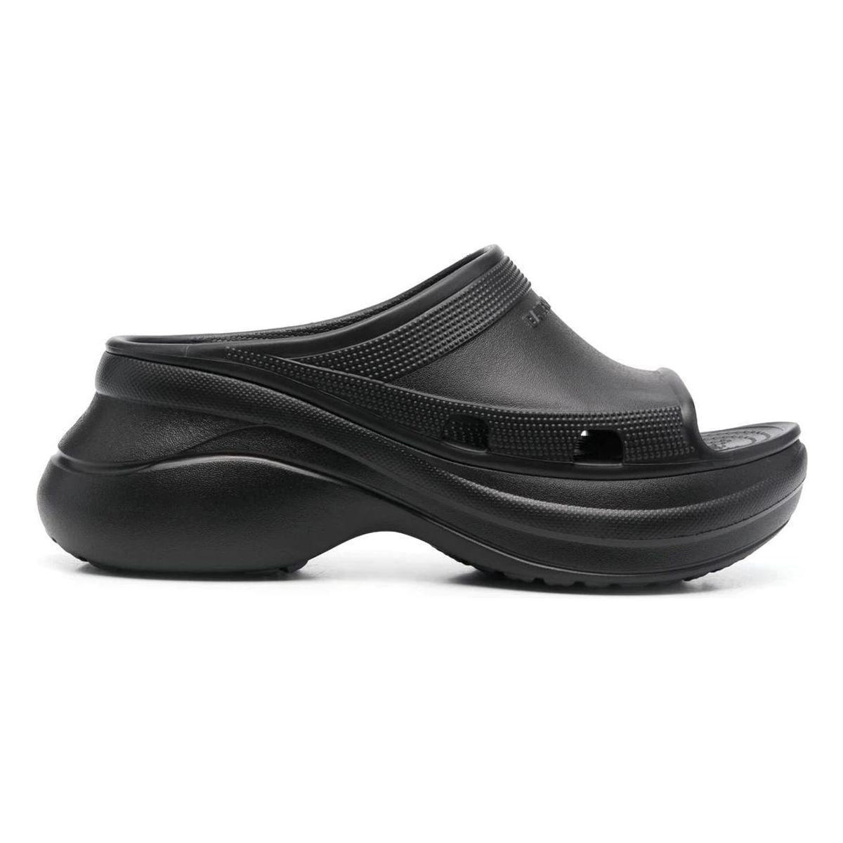 POOL CROCS BLACK RUBBER SANDAL