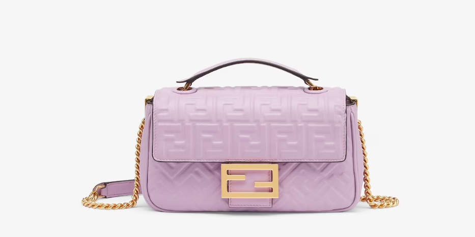Fendi Baguette Chain Midi Nappa leather Bag