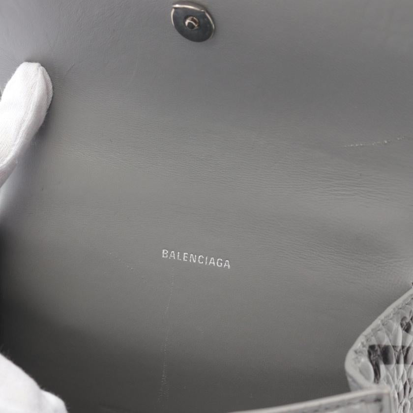 balenciaga Hourglass XS Handbag Leather Gray 2WAY