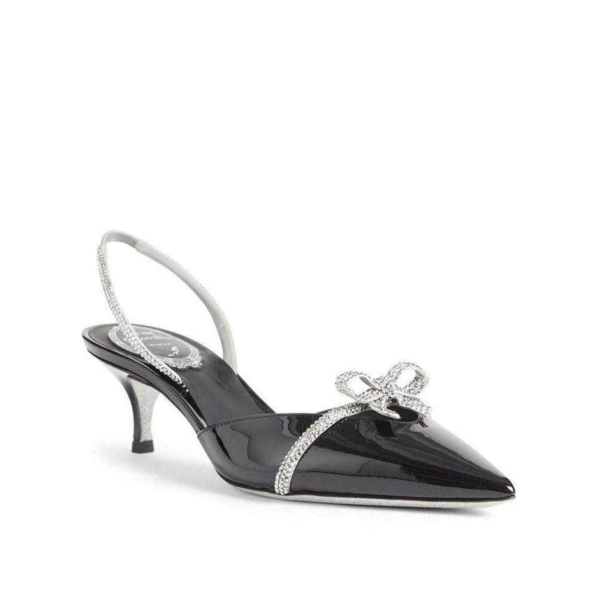 Rene Caovilla Fiocchina Patent Leather Slingback Pumps