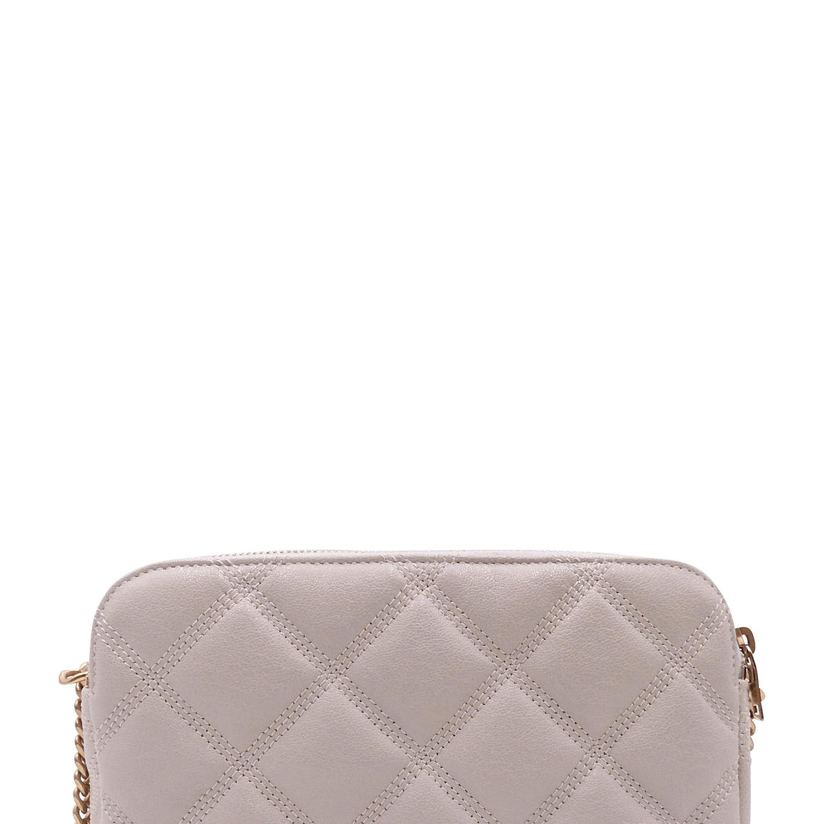 Becky Double Zip Pouch Shoulder Bag Dusky White