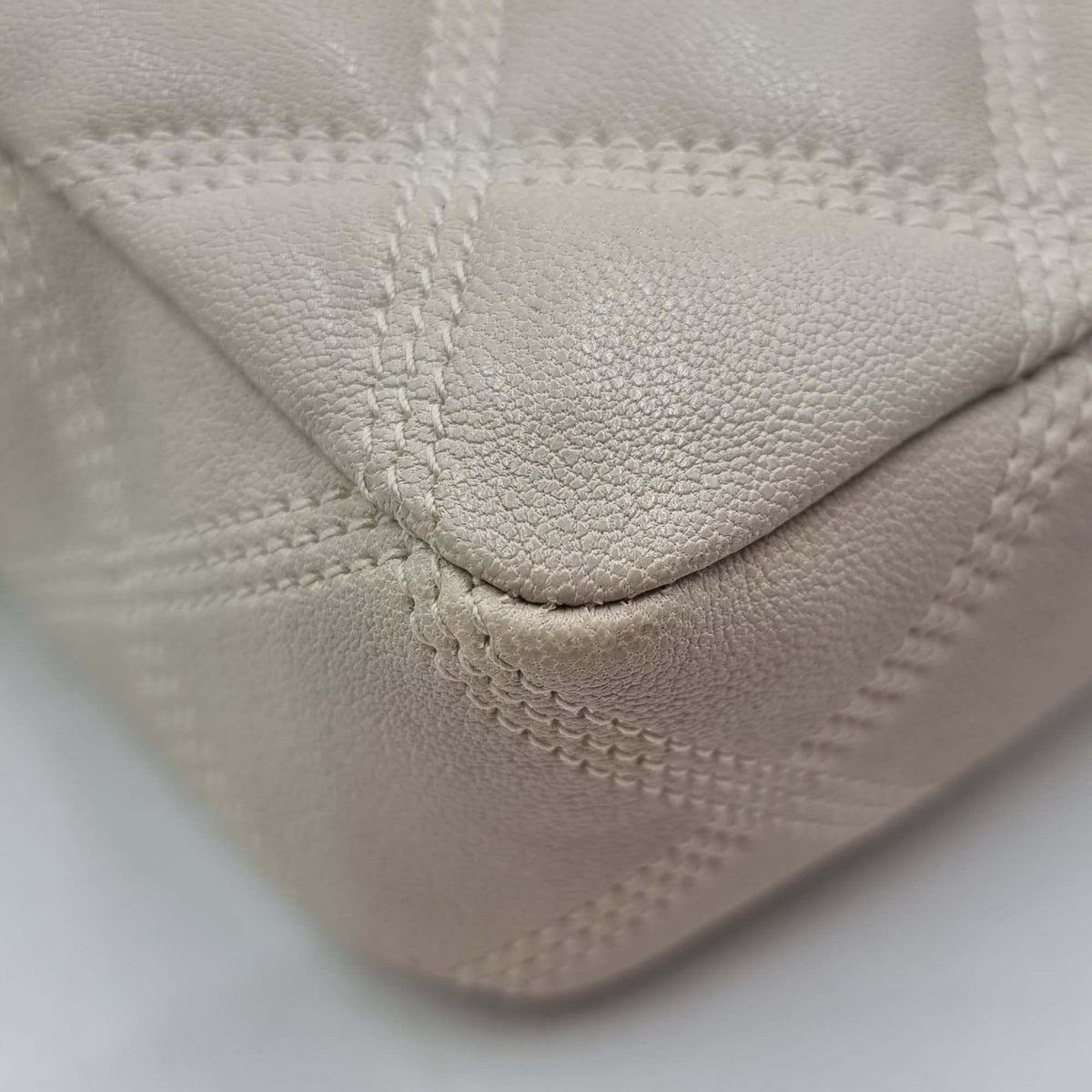 Becky Double Zip Pouch Shoulder Bag Dusky White
