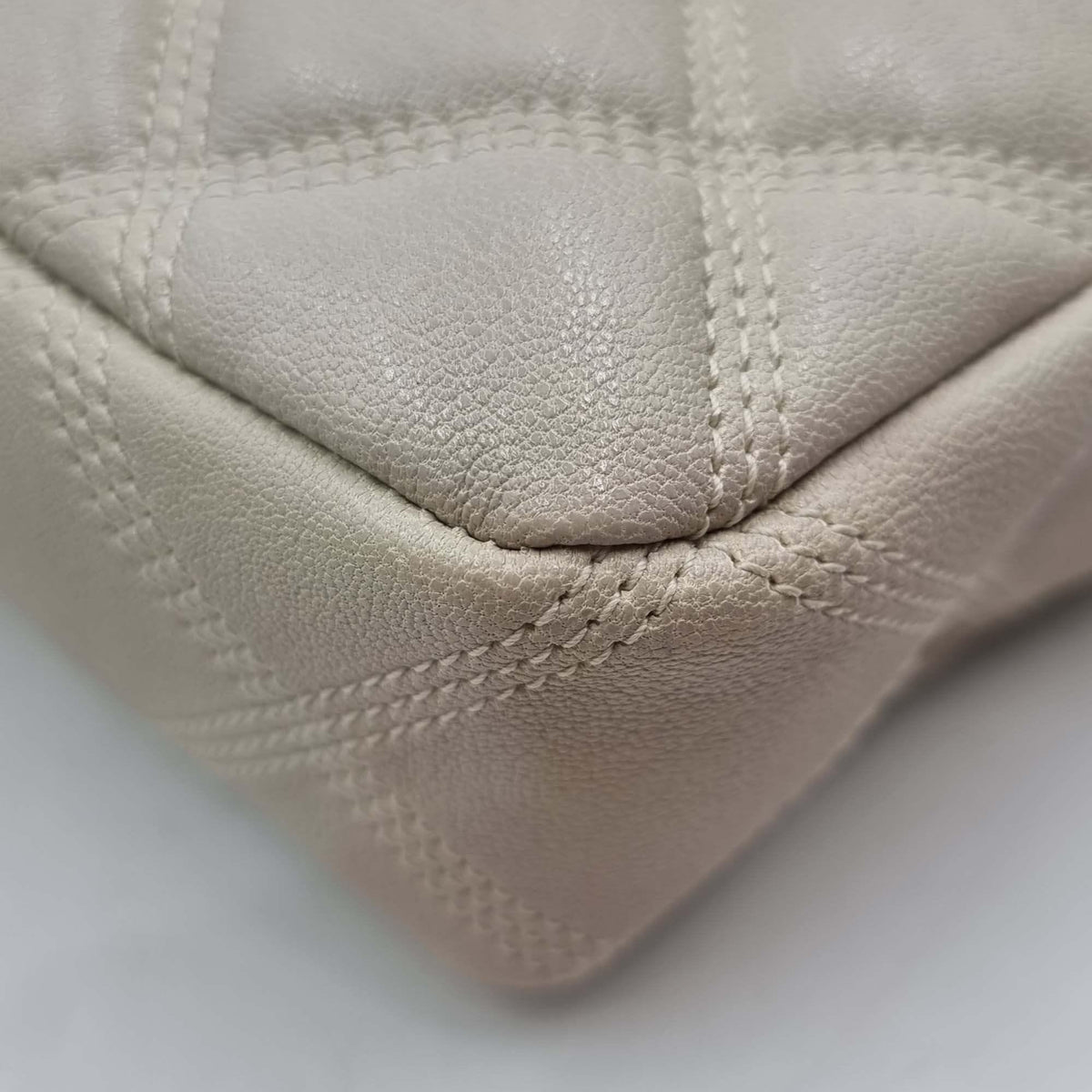 Becky Double Zip Pouch Shoulder Bag Dusky White
