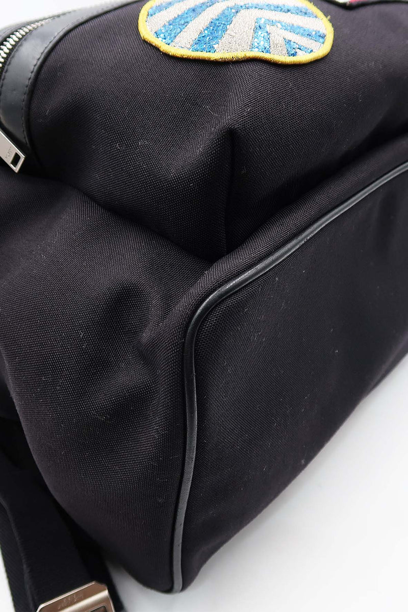 City Multi Patch Backpack Black