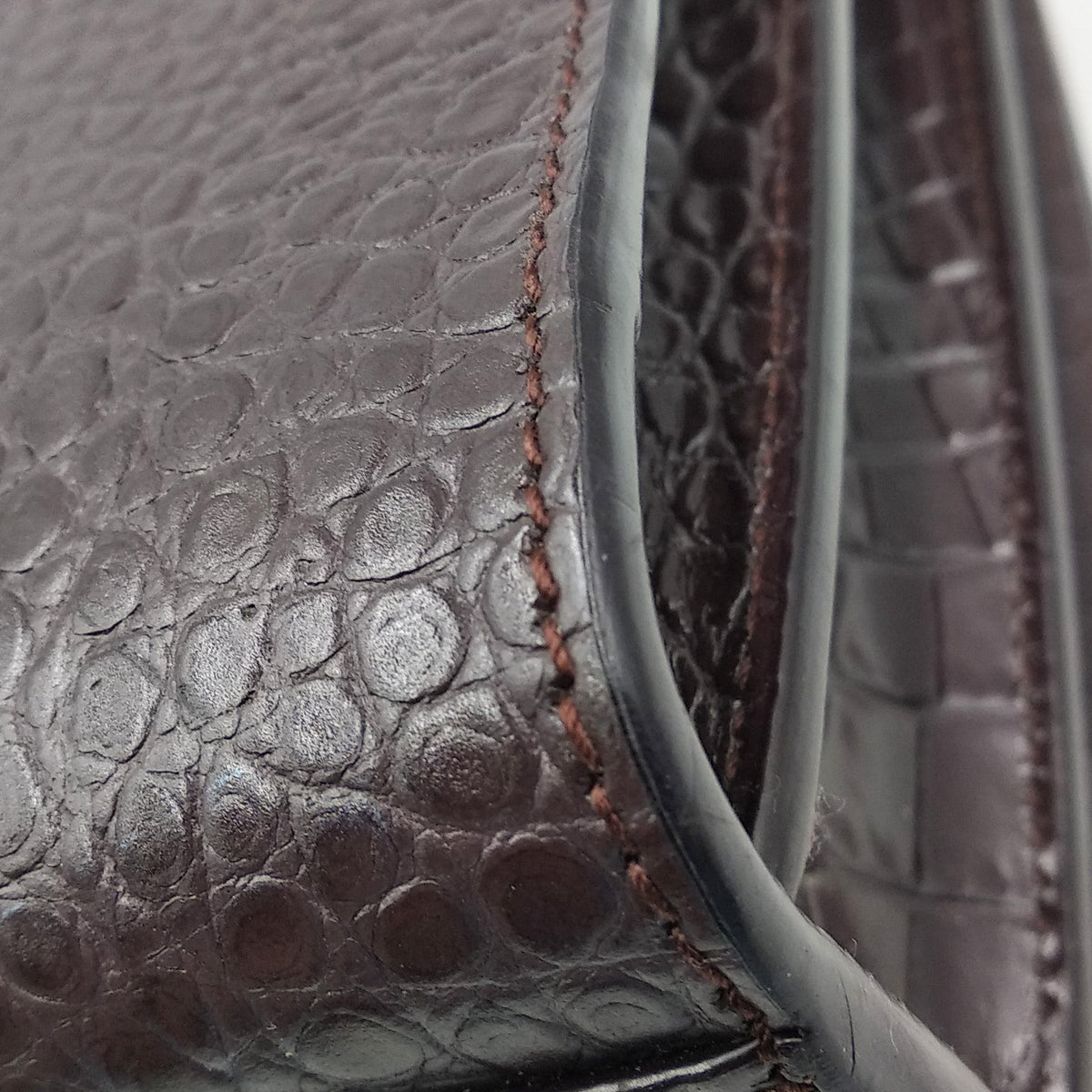 Classic Baby Sac De Jour Crocodile Embossed Dark Brown