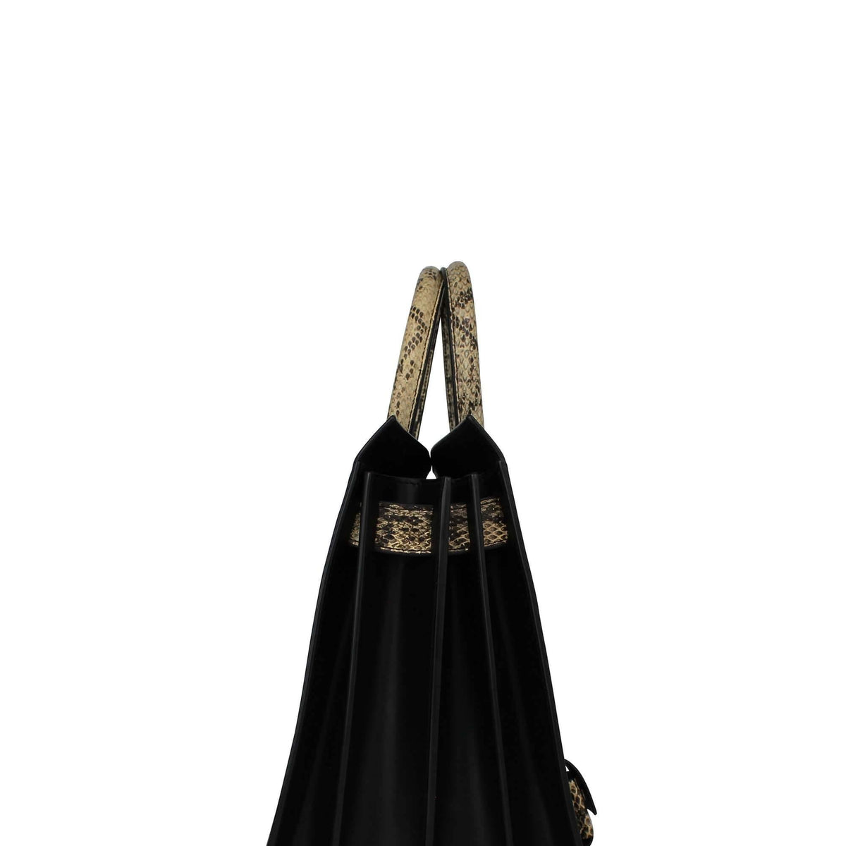 Classic Small Sac De Jour Python-Trimmed Black