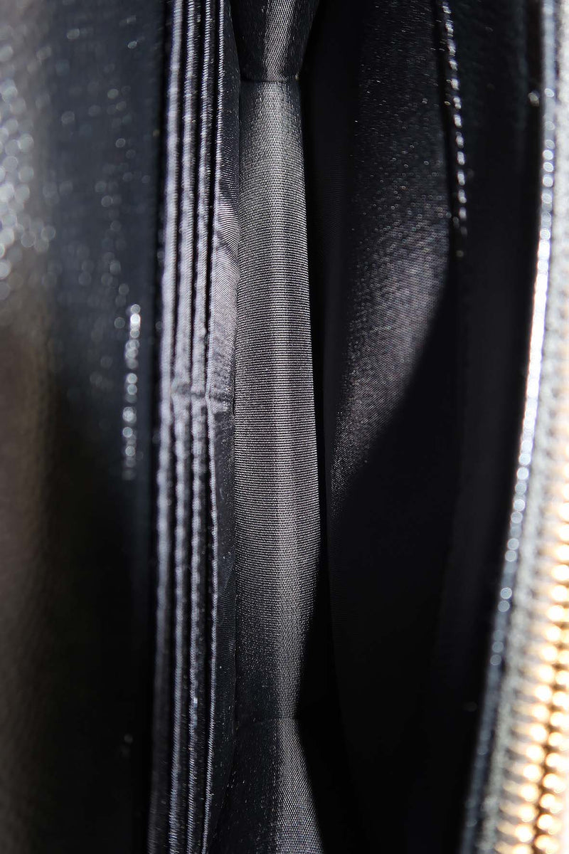 Envelope Chain Wallet  with Gold Hardware Black