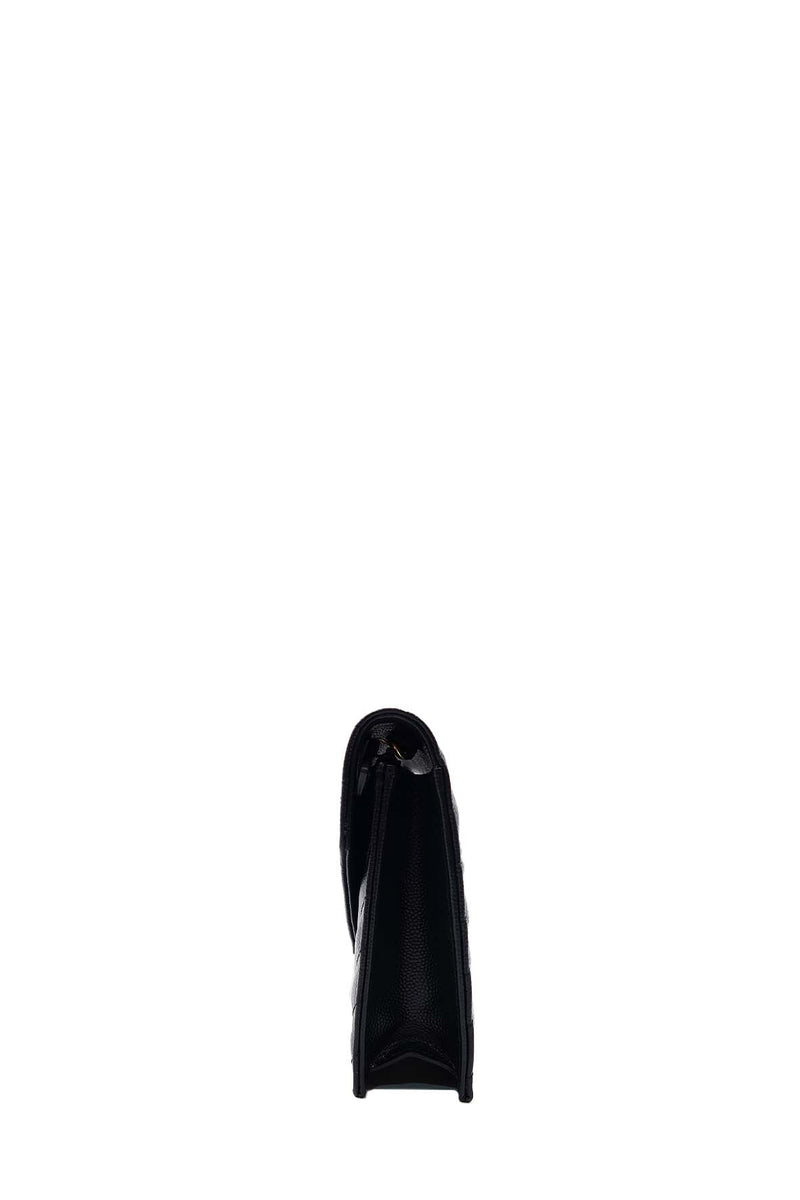 Envelope Chain Wallet  with Gold Hardware Black