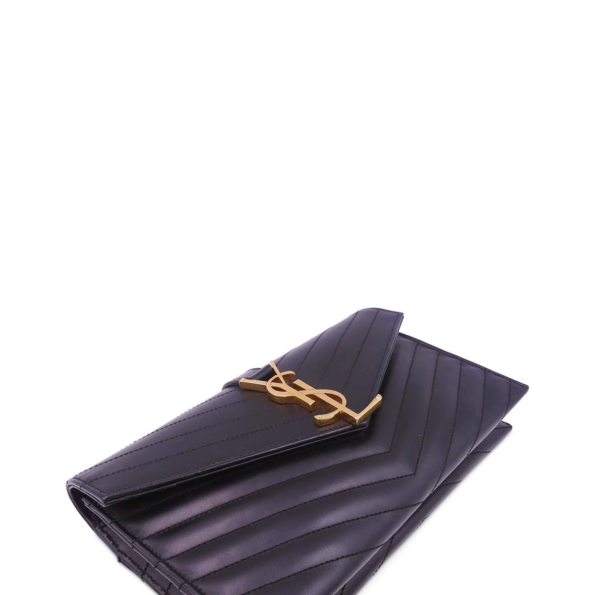 Envelope Monogram Clutch Black