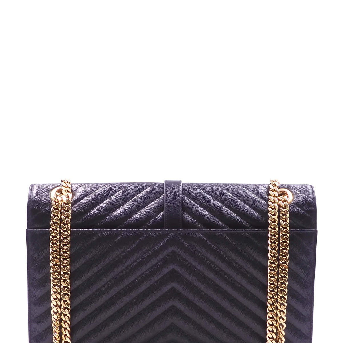 Large Matelasse Monogram Envelope Bag Black