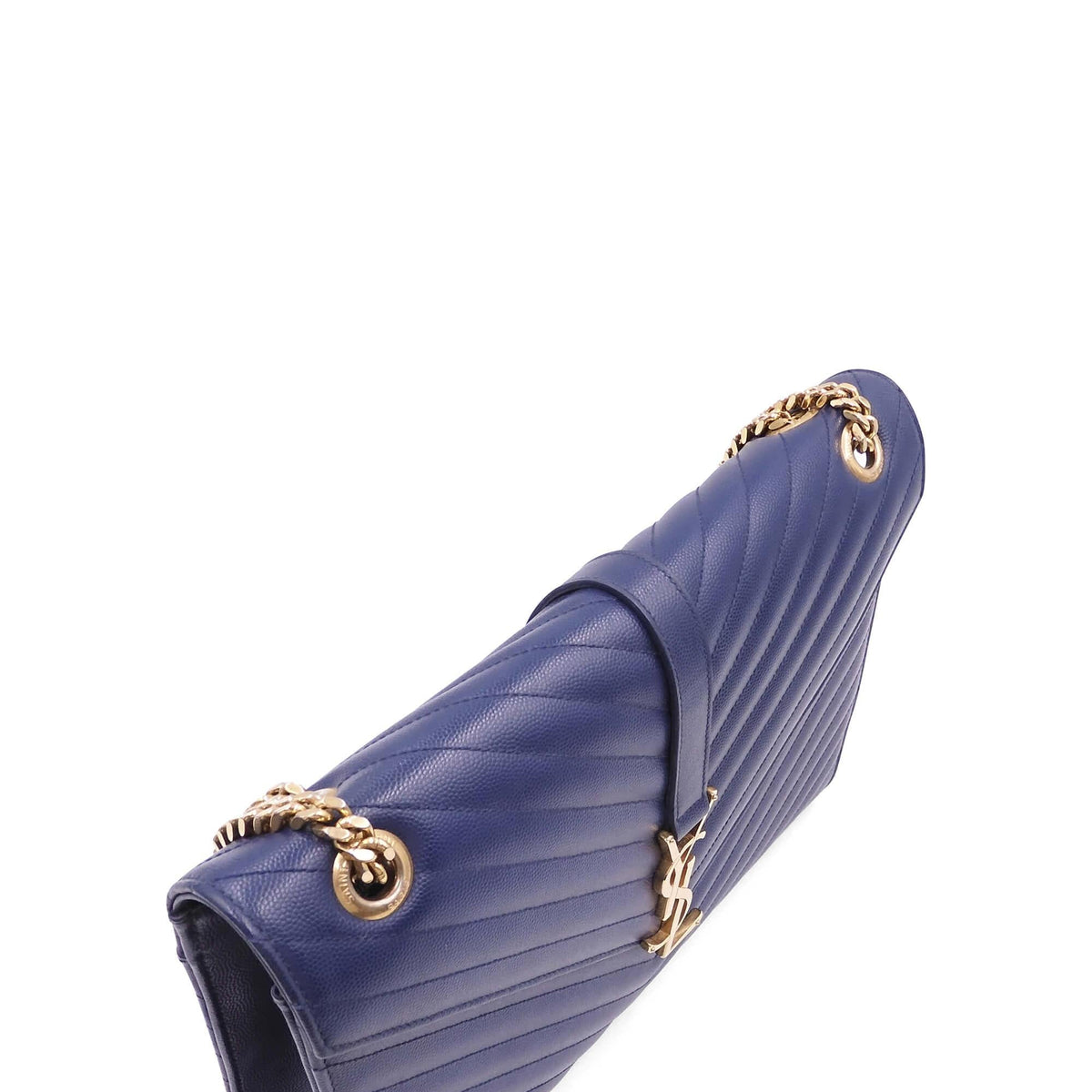 Large Matelasse Monogram Envelope Bag Blue