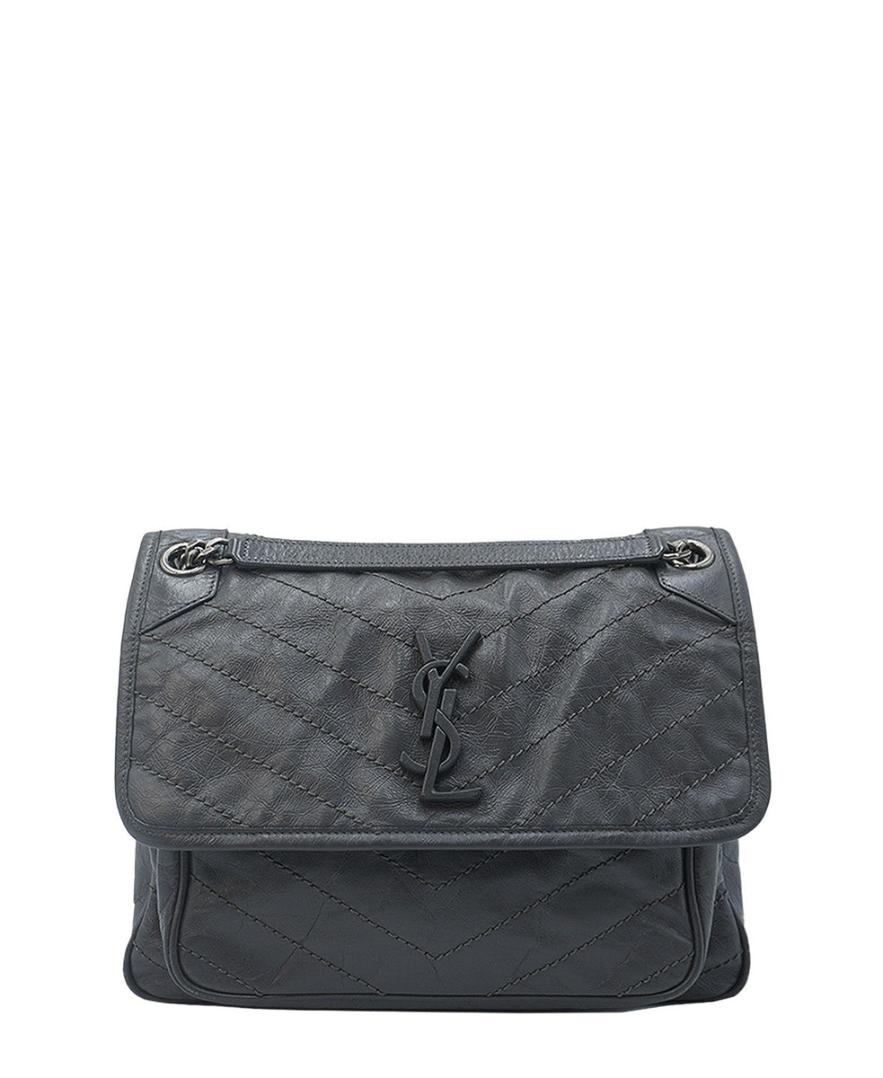Large Monogram Matelasse Niki Bag Grey