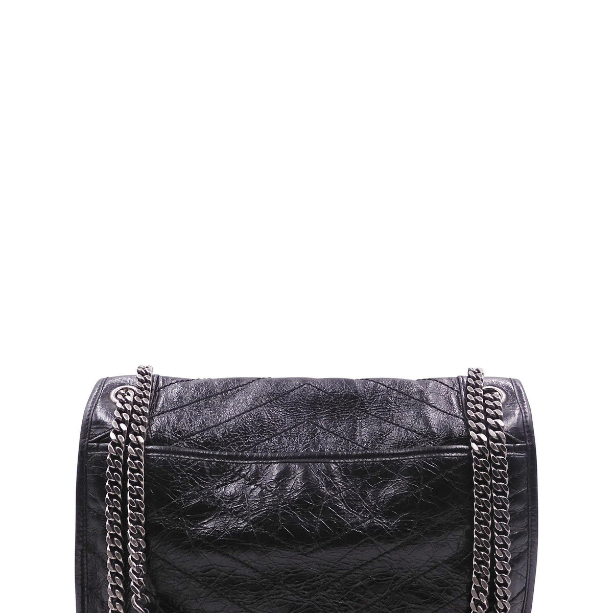 Large Niki Black with Silver Hardware Black