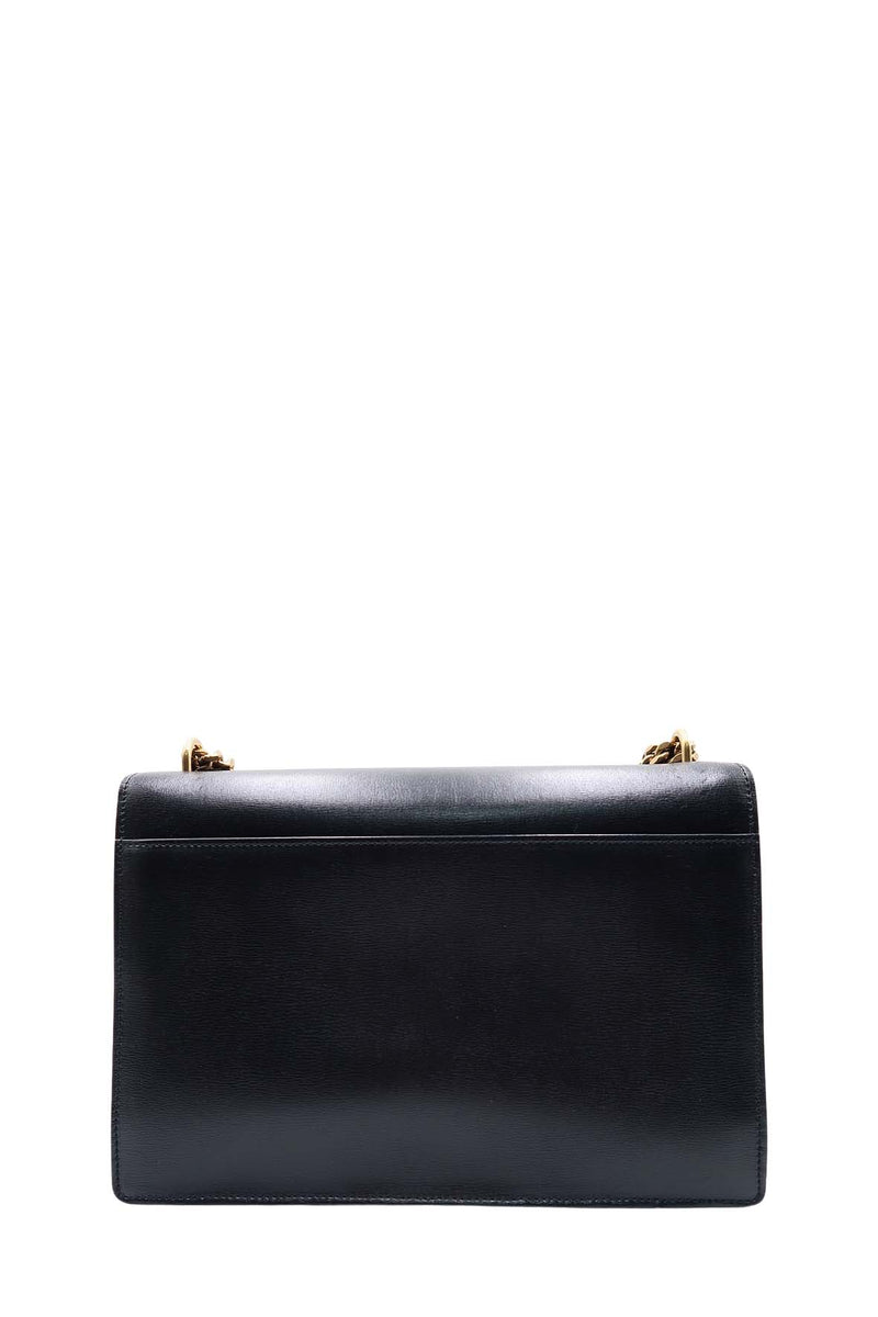Large Sunset Bag with Gold Hardware Black