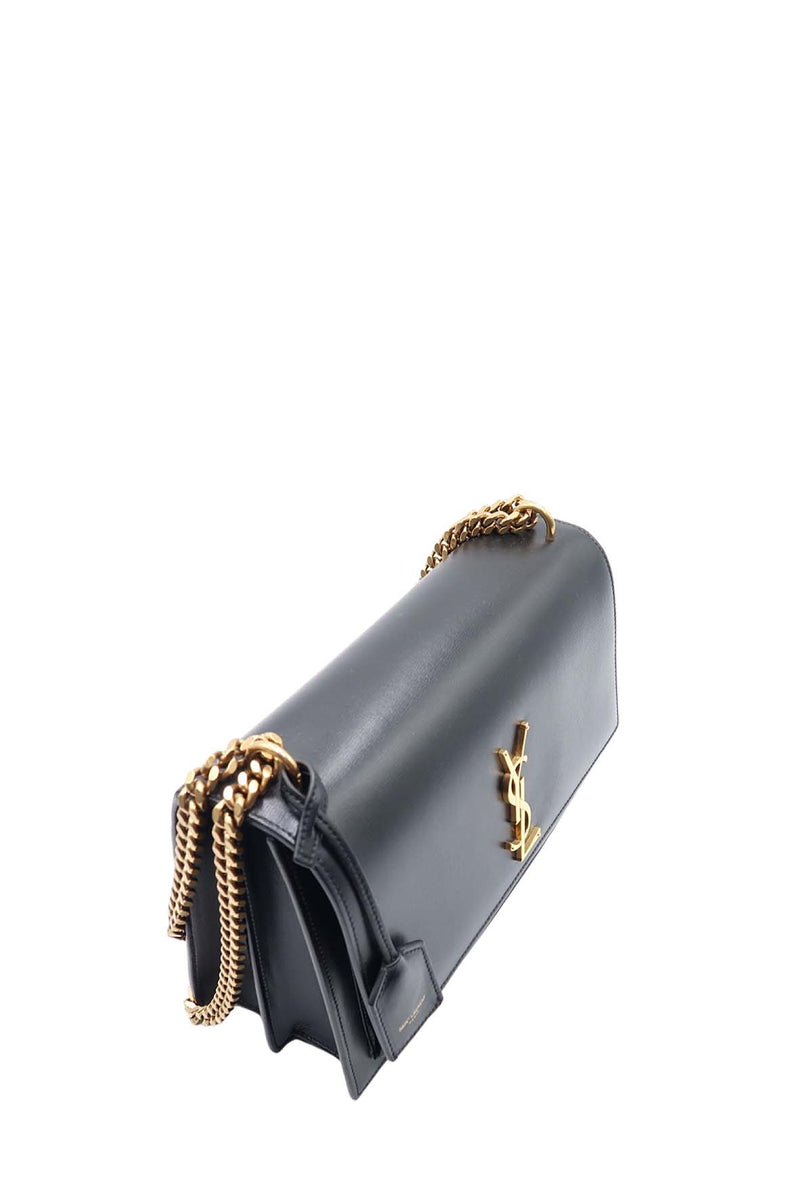 Large Sunset Bag with Gold Hardware Black