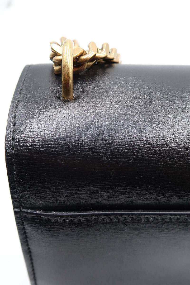 Large Sunset Bag with Gold Hardware Black