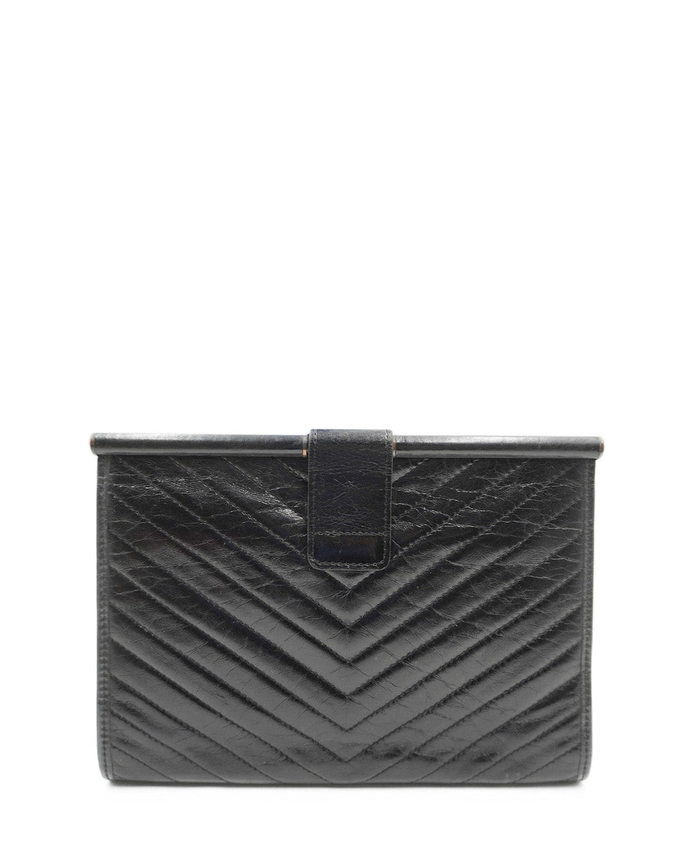 Leather Clutch Black