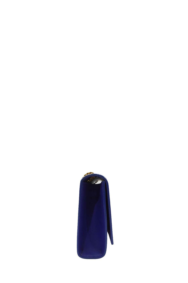 Leather Medium Kate Monogram Tassel Chain Bag with Tassel Blue