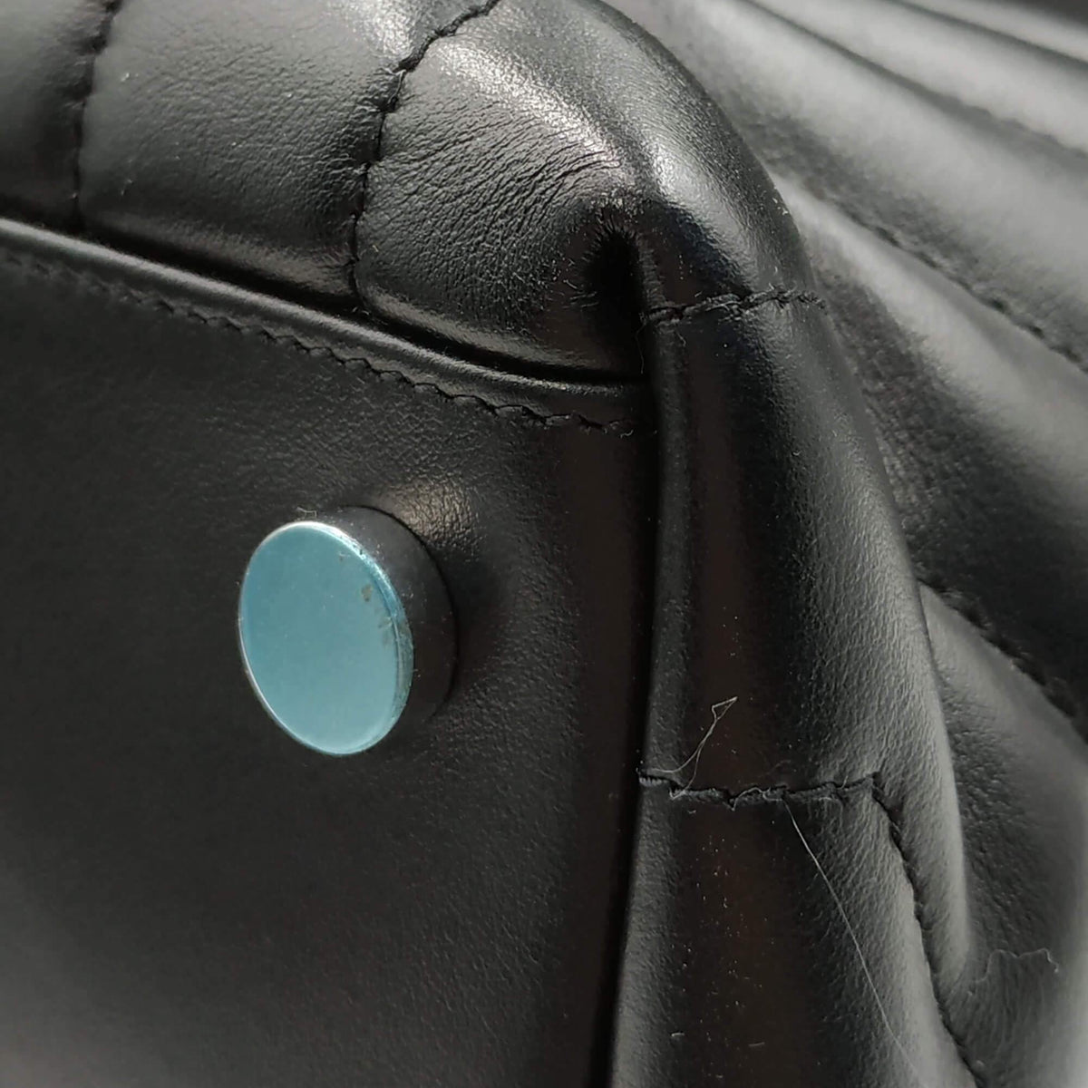 Loulou Large Bag Black with Silver Hardware