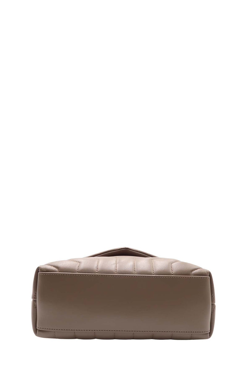 Loulou Small with Gold Hardware Dark Beige